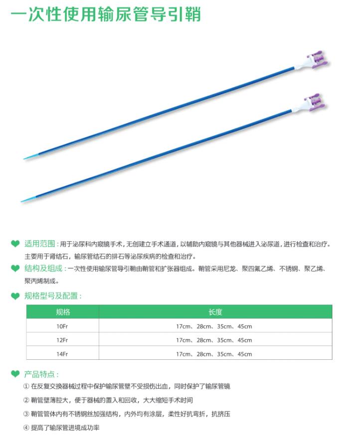 一次性使用輸尿管導(dǎo)引鞘