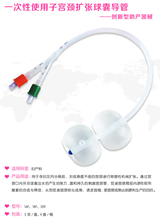 一次性使用子宮頸擴張球囊導管